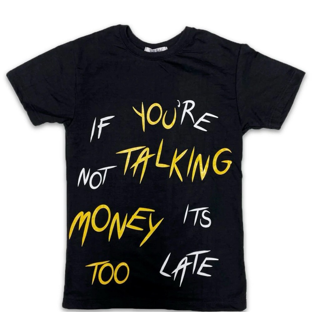 RETRO LABEL TALKING MONEY SHIRT (RETRO 4 YELLOW THUNDER) Size Small